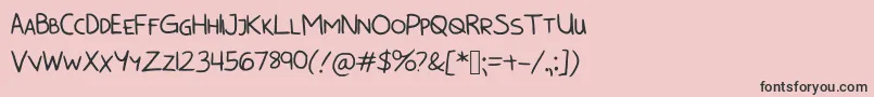 BunnycookiesAllcaps Font – Black Fonts on Pink Background