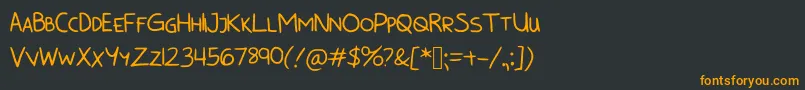 BunnycookiesAllcaps Font – Orange Fonts on Black Background