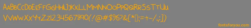 BunnycookiesAllcaps Font – Orange Fonts on Gray Background