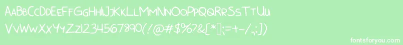 BunnycookiesAllcaps Font – White Fonts on Green Background