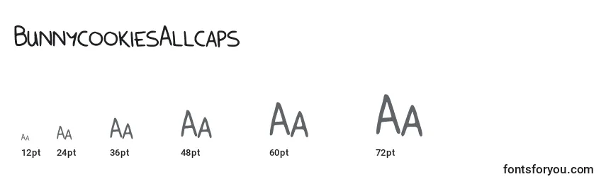 BunnycookiesAllcaps Font Sizes