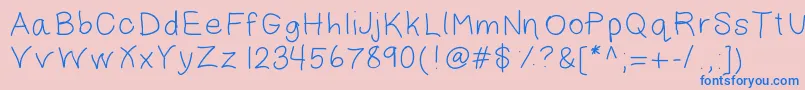 Jackiek Font – Blue Fonts on Pink Background