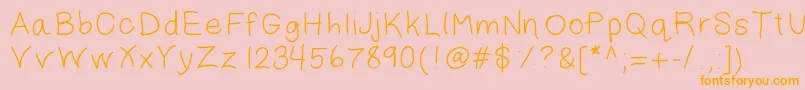 Jackiek Font – Orange Fonts on Pink Background