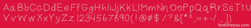 Jackiek Font – Pink Fonts on Red Background