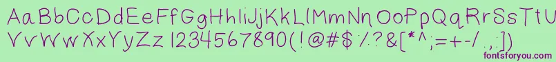 Jackiek Font – Purple Fonts on Green Background