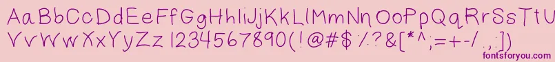 Jackiek Font – Purple Fonts on Pink Background