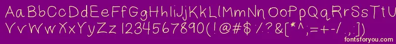 Jackiek Font – Yellow Fonts on Purple Background