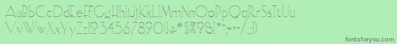 Elisopen Font – Gray Fonts on Green Background