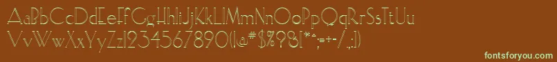 Шрифт Elisopen – зелёные шрифты на коричневом фоне