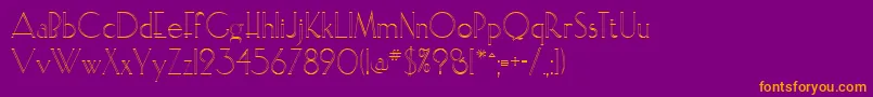 Elisopen Font – Orange Fonts on Purple Background