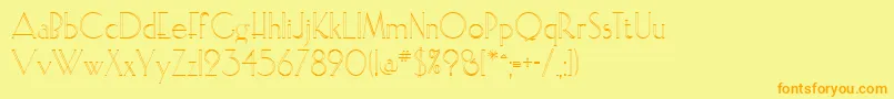 Elisopen Font – Orange Fonts on Yellow Background