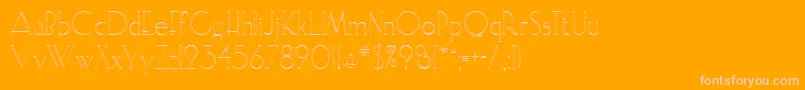 Elisopen Font – Pink Fonts on Orange Background