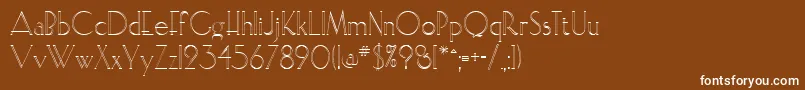 フォントElisopen – 茶色の背景に白い文字