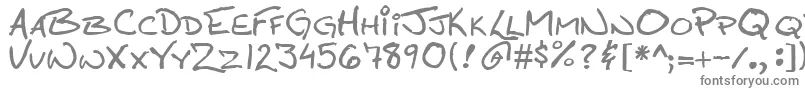Callahan-fontti – harmaat kirjasimet valkoisella taustalla