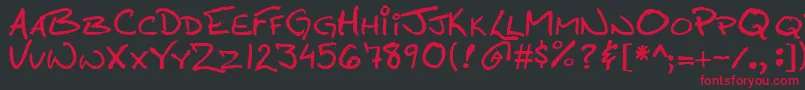 Callahan Font – Red Fonts on Black Background