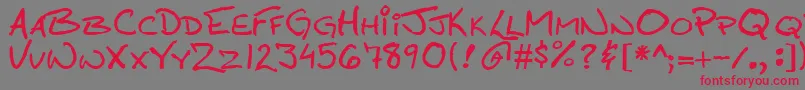 Callahan Font – Red Fonts on Gray Background