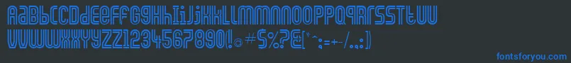 GenniferRegular Font – Blue Fonts on Black Background