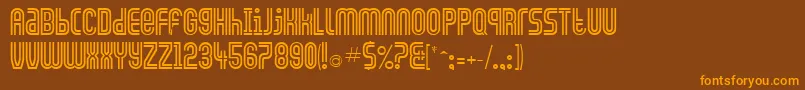 GenniferRegular Font – Orange Fonts on Brown Background