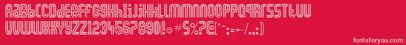 GenniferRegular Font – Pink Fonts on Red Background