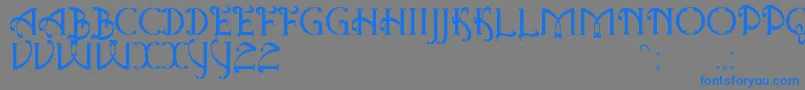 AntiqueQuestSt Font – Blue Fonts on Gray Background