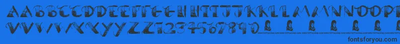 BrokenPromise Font – Black Fonts on Blue Background