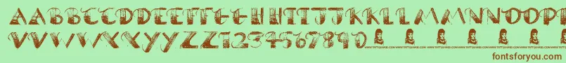 BrokenPromise Font – Brown Fonts on Green Background