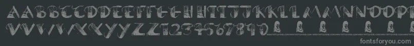 BrokenPromise Font – Gray Fonts on Black Background
