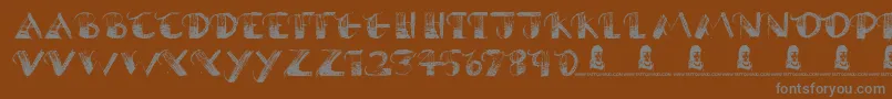 フォントBrokenPromise – 茶色の背景に灰色の文字
