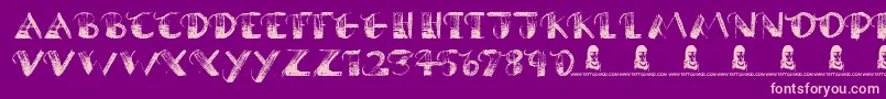BrokenPromise Font – Pink Fonts on Purple Background