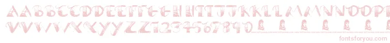 Czcionka BrokenPromise – różowe czcionki na białym tle