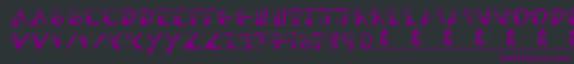 Czcionka BrokenPromise – fioletowe czcionki na czarnym tle