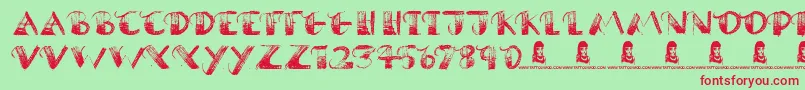 BrokenPromise Font – Red Fonts on Green Background