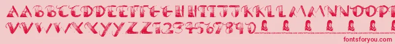 Шрифт BrokenPromise – красные шрифты на розовом фоне