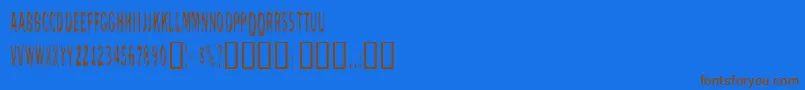 Scaredycat Font – Brown Fonts on Blue Background