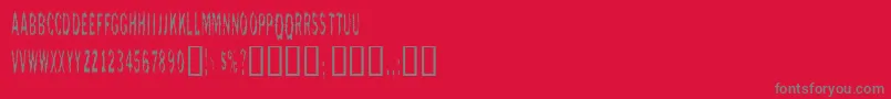 Scaredycat Font – Gray Fonts on Red Background