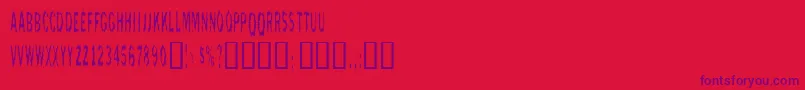 Scaredycat Font – Purple Fonts on Red Background