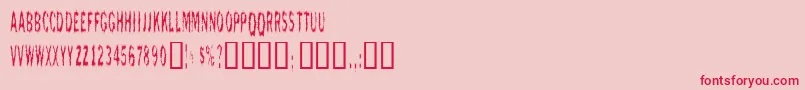 Scaredycat Font – Red Fonts on Pink Background