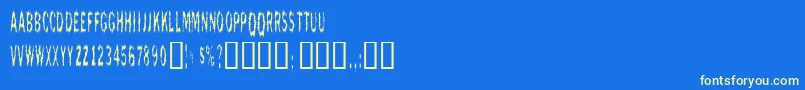 Scaredycat Font – Yellow Fonts on Blue Background
