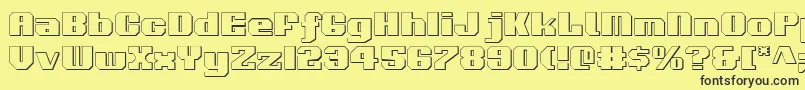 Voortrekker ffy Font – Black Fonts on Yellow Background