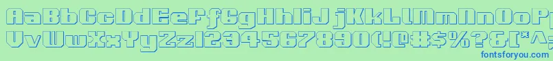Voortrekker ffy Font – Blue Fonts on Green Background