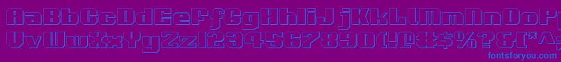 Voortrekker ffy Font – Blue Fonts on Purple Background