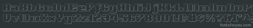 Шрифт Voortrekker ffy – серые шрифты на чёрном фоне
