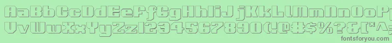 Voortrekker ffy Font – Gray Fonts on Green Background