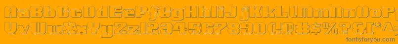 Voortrekker ffy Font – Gray Fonts on Orange Background