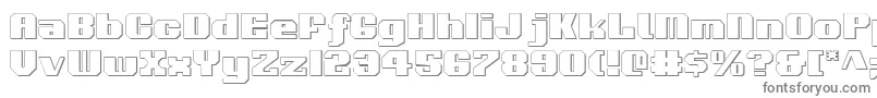 Voortrekker ffy-fontti – harmaat kirjasimet valkoisella taustalla