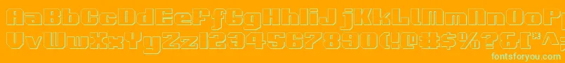 Voortrekker ffy Font – Green Fonts on Orange Background