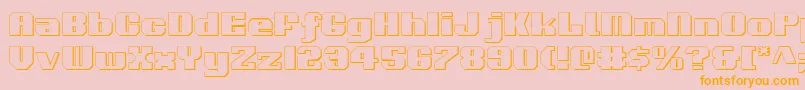 Voortrekker ffy-Schriftart – Orangefarbene Schriften auf rosa Hintergrund