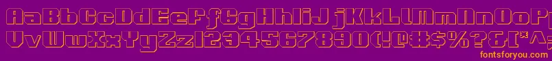 フォントVoortrekker ffy – 紫色の背景にオレンジのフォント