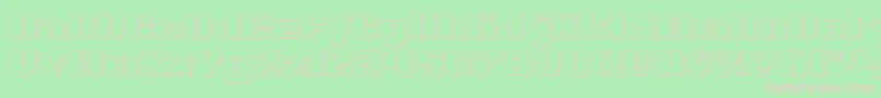 フォントVoortrekker ffy – 緑の背景にピンクのフォント