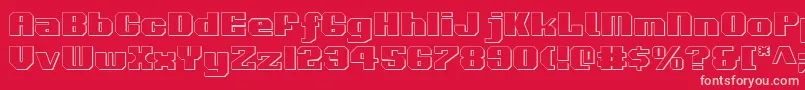 Voortrekker ffy Font – Pink Fonts on Red Background